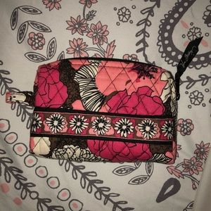 Vera Bradley Mocha Rouge Small Cosmetic Bag